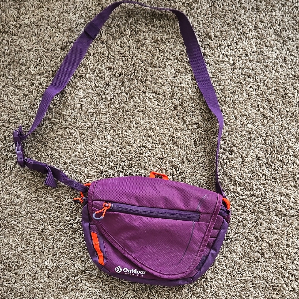 Purple and Orange Outdoor Products Bag